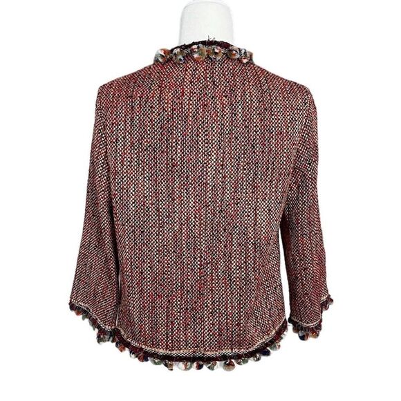 Zara Tweed Pom Pom Blazer Multicolor - Picture 2 of 6